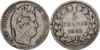 France 5 Francs Coin, Louis-Philippe, Lyon, Silver, KM:749.4 -