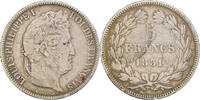 France 5 Francs Coin, Louis-Philippe, Paris, Silver -