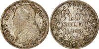 ITALIAN STATES 10 Soldi, 50 Centesimi Coin, PAPAL STATES, Pius IX, Roma -