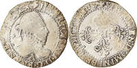 France Demi Franc Coin, Henri III, Paris, Silver -