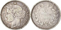France 5 Francs Coin, Cérès, Bordeaux, Silver, KM:818.2 -