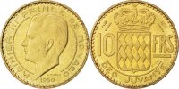 Monaco 10 Francs Coin, Cupro-Aluminium, KM:E24, Gadoury:139 -