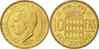 Monaco 10 Francs Coin, Cupro-Aluminium, KM:E24, Gadoury:139 -
