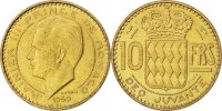 Monaco 10 Francs Coin, Cupro-Aluminium, KM:E24, Gadoury:139 -