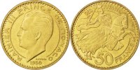 Monaco 50 Francs Coin, Cupro-Aluminium, KM:E30, Gadoury:141 -