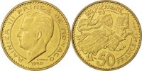 Monaco 50 Francs Coin, Cupro-Aluminium, KM:E30, Gadoury:141 -