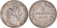 France 5 Francs Coin, Louis-Philippe, Strasbourg, Silver -