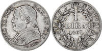 ITALIAN STATES Lira Coin, PAPAL STATES, Pius IX, Roma -