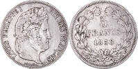 France 5 Francs Coin, Louis-Philippe, Marseille, Silver -