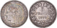 France 5 Francs Coin, Cérès, Paris, Silver, KM:818.1 -
