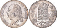 France 5 Francs Coin, Louis XVIII, Lille, Silver, KM:711.13 -