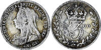Great Britain 3 Pence 1900 Coin, Victoria, Silver, KM:777 S+ 150.61 元  ＋  41.42 元 运费