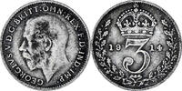 Great Britain 3 Pence Coin, George V, Silver, KM:813 -