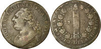 France 12 Deniers Coin, 12 deniers françois, Rouen, Bronze -