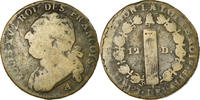 France 12 Deniers Coin, 12 deniers françois, Paris, Bronze -