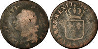 France Sol Coin, Louis XVI, Sol ou sou, Orléans, Copper -