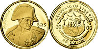 Liberia 25 Dollars Coin, Gold -