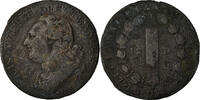 France 12 Deniers Coin, 12 deniers françois, Paris, Bronze -