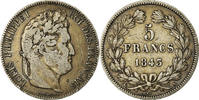 France 5 Francs Coin, Louis-Philippe, Paris, Silver -
