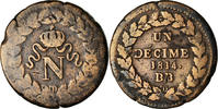 France Decime Coin, Napoléon I, Strasbourg, point after date only -