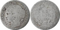 France 50 Centimes Coin, Cérès, Bordeaux, Silver, KM:834.2 -