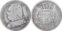France 5 Francs Coin, Louis XVIII, Louis XVIII, Lyon, Silver -