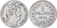 France 5 Francs Coin, Louis-Philippe, Strasbourg, Silver -