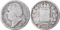 France Franc Coin, Louis XVIII, Louis XVIII, Perpignan -