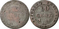France 10 Centimes Coin, Napoléon I, Strasbourg, Billon -