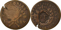 FRENCH COLONIES 12 Deniers, Sol Coin, Louis XV, Paris -