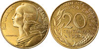 France 20 Centimes Coin, Marianne, Paris, Aluminum-Bronze -
