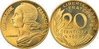 France 20 Centimes Coin, Marianne, Paris, Proof -