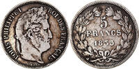 France 5 Francs Coin, Louis-Philippe, Lyon, Silver, KM:749.4 -