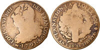 France 2 Sols Coin, 2 sols françois, Paris, Thin Planchet -