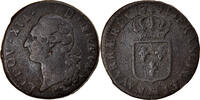 France Sol Coin, Louis XVI, Sol ou sou, Marseille, Copper -