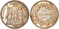 France 10 Francs Coin, Hercule, Paris, Avec accent, Silver -