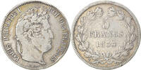 France 5 Francs Coin, Louis-Philippe, Paris, Silver -