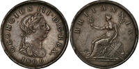 Great Britain Penny Coin, George III, Soho, Copper, KM:663 -