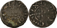 France Denier Tournois Coin, Louis VIII-IX, Billon, Duplessy:193 -