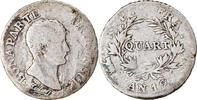 France 1/4 Franc Coin, Napoléon I, Toulouse, Silver -
