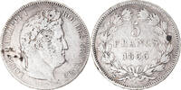 France 5 Francs Coin, Louis-Philippe, Rouen, Silver -