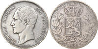 Belgium 5 Francs, 5 Frank Coin, Leopold I, Silver, KM:17 -