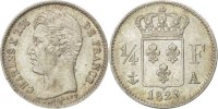 France 1/4 Franc Coin, Charles X, Paris, Silver, KM:722.1 -
