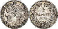 France 5 Francs Coin, Cérès, Bordeaux, Silver, KM:818.2 -