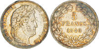 France 5 Francs Coin, Louis-Philippe, Rouen, Silver -