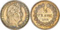 France 1/2 Franc Coin, Louis-Philippe, Paris, Silver -