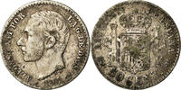 Spain 50 Centimos 1881 Madrid Coin, Alfonso XII, Madrid, Silver, KM:685 SS 108.36 元  ＋  41.42 元 运费