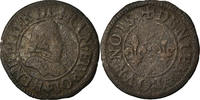 France Denier Tournois Coin, Henri III, Paris, Copper, CGKL:90 -