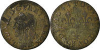 France Double Tournois Coin, Louis XIII, Double tournois de Warin, tête à gauche, Double -