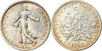 France 5 Francs Coin, Semeuse, Silver, KM:926, Gadoury:770 -